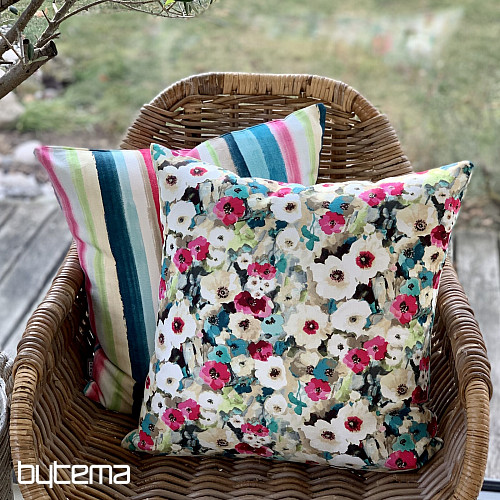 Housse de coussin déco MONET RAYURES