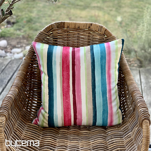 Housse de coussin déco MONET RAYURES