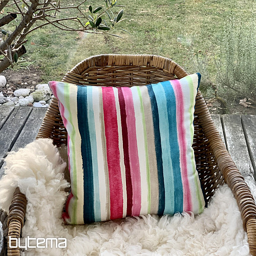 Housse de coussin déco MONET RAYURES