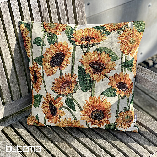 Housse de coussin tapisserie TOURNESOL