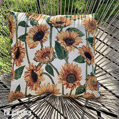 Housse de coussin tapisserie TOURNESOL