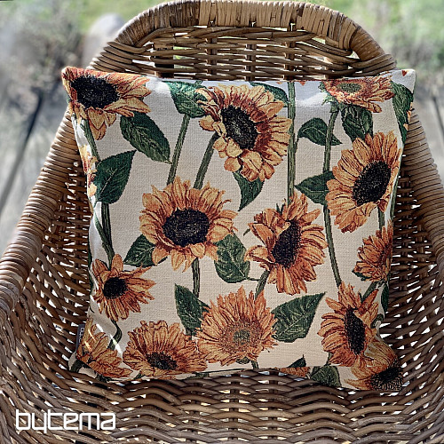 Housse de coussin tapisserie TOURNESOL
