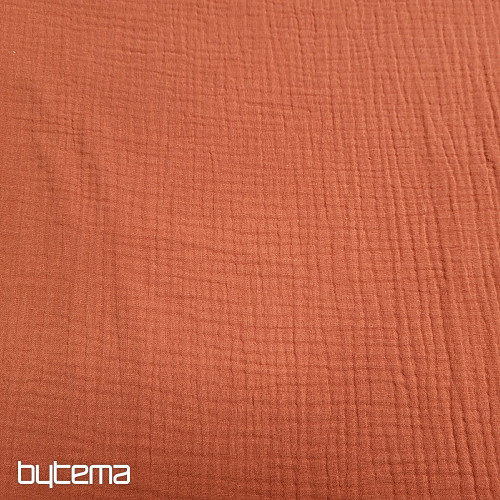 Tissu coton marsala GAZE