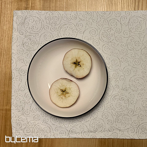 Décor de table de Noël Ornement FLASH argent naturel
