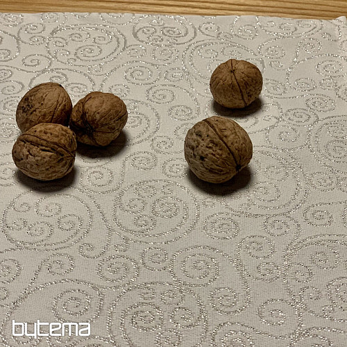 Décor de table de Noël Ornement FLASH argent naturel