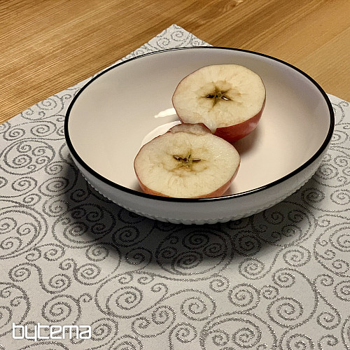 Nappe de Noël ornement FLASH argent