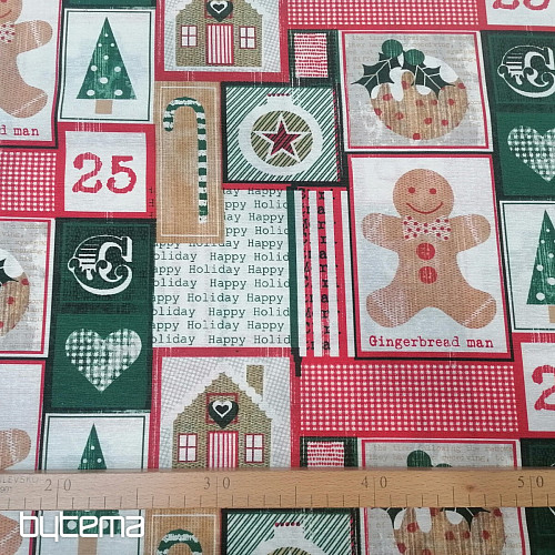 Tissu décoratif NOËL GINGERBREAD
