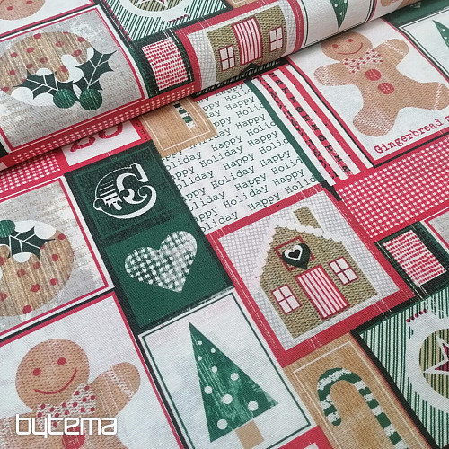 Tissu décoratif NOËL GINGERBREAD