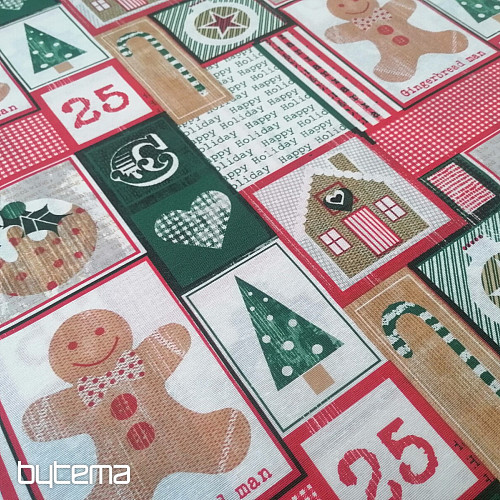 Tissu décoratif NOËL GINGERBREAD