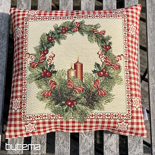 Couverture tapisserie de Noël COURONNE DE NOËL 1