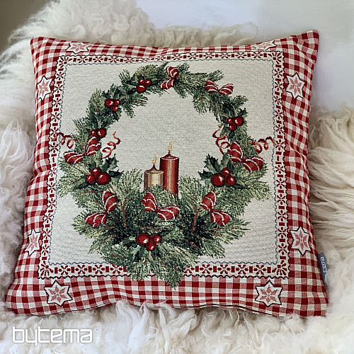 Couverture tapisserie de Noël COURONNE DE NOËL 1