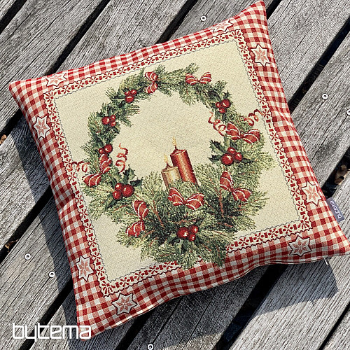 Couverture tapisserie de Noël COURONNE DE NOËL 1