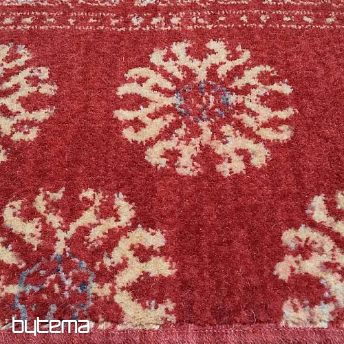 Tapis de luxe en laine DJOBIE PATCH rouge
