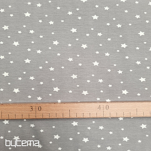 Maille de coton ZETOILE STARS GRIS