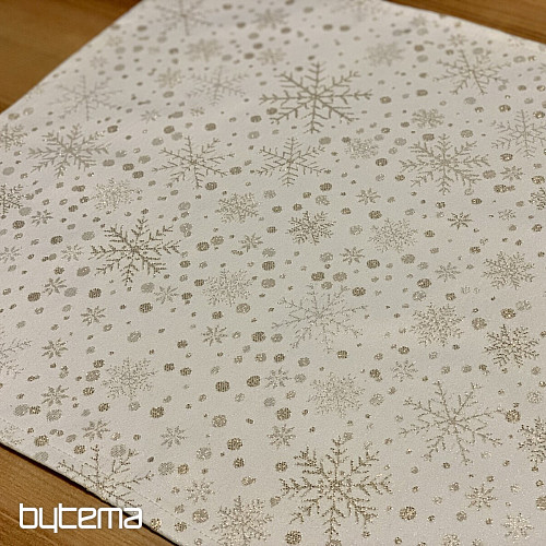Décor de table de Noël FLOCONS ET OR