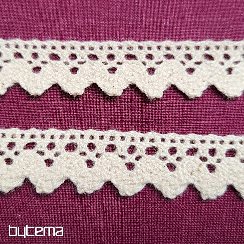 Lacet coton 5420 16mm crème mat