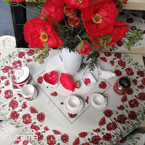 Housse de coussin tapisserie COQUELICOTS