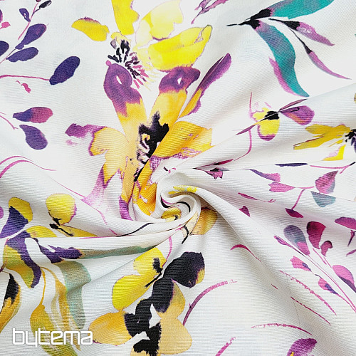 Tissu déco ALENA fleurs lilas