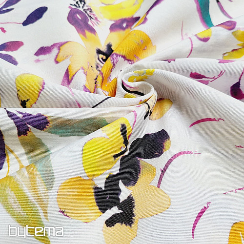 Tissu déco ALENA fleurs lilas