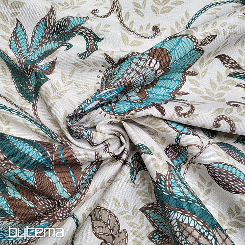 Tissu décoratif DORKA turquoise