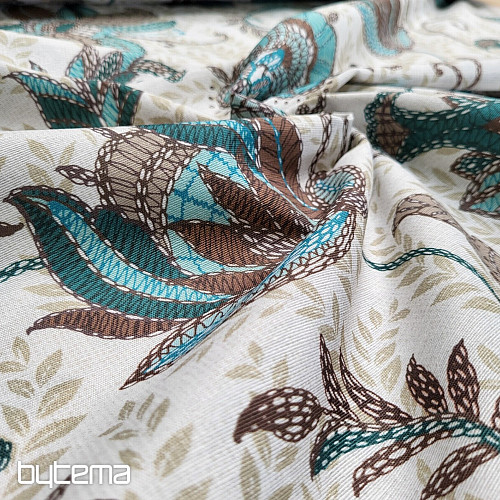 Tissu décoratif DORKA turquoise