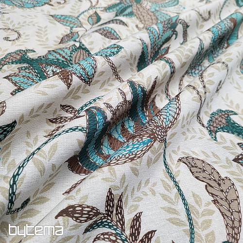 Tissu décoratif DORKA turquoise