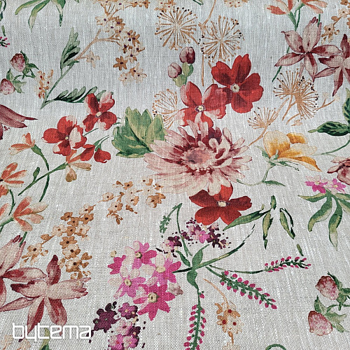 Tissu lin FLEURS DE PRÉS