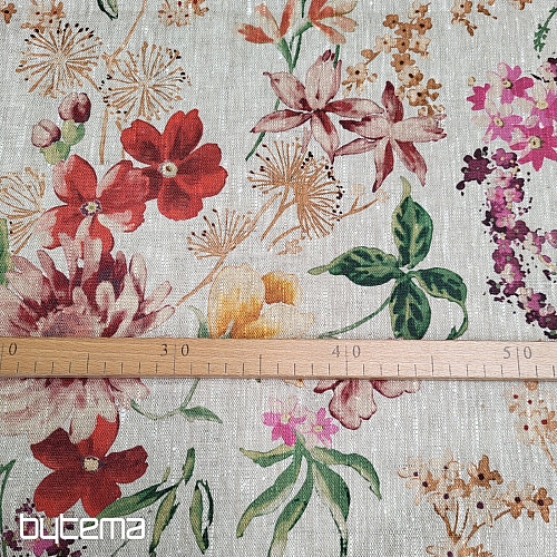 Tissu lin FLEURS DE PRÉS