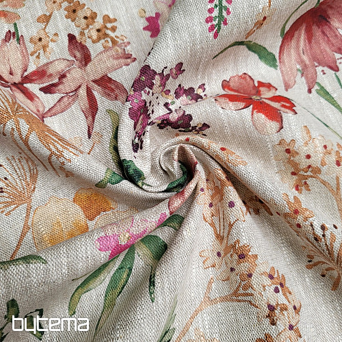 Tissu lin FLEURS DE PRÉS