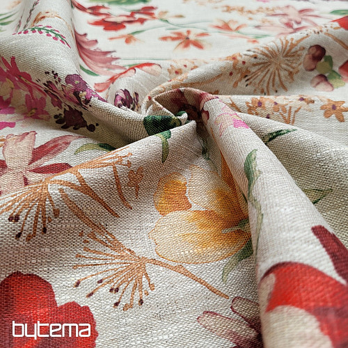 Tissu lin FLEURS DE PRÉS