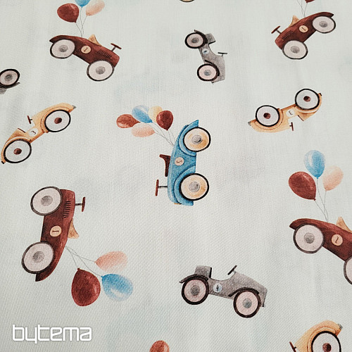 Satin de coton pour enfants imprimé numérique CARS