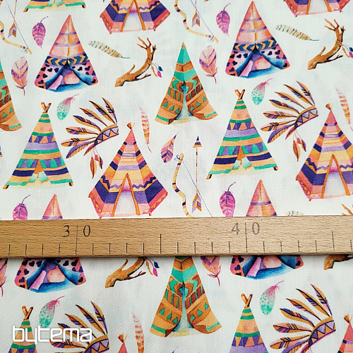 TIPI en satin de coton pour enfant, impression numérique
