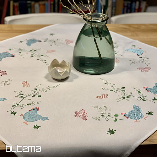 Nappes et foulards brodés SLEPIČKY bleu