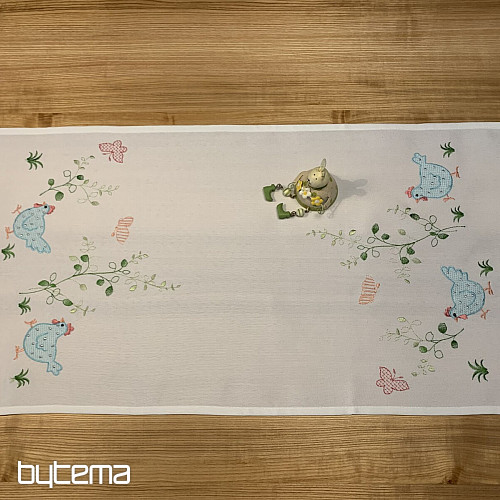 Nappes et foulards brodés SLEPIČKY bleu