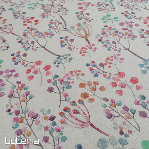 Tissu déco LOUKA lilas