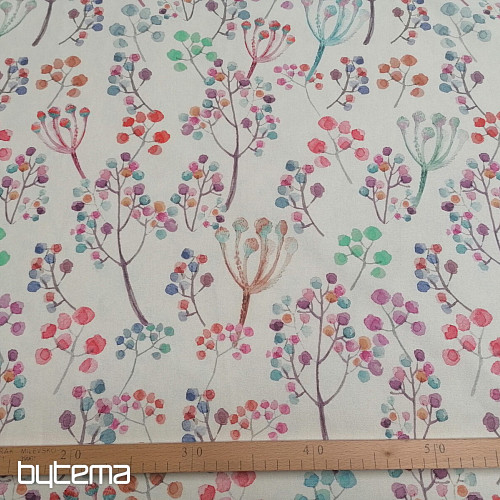 Tissu déco LOUKA lilas