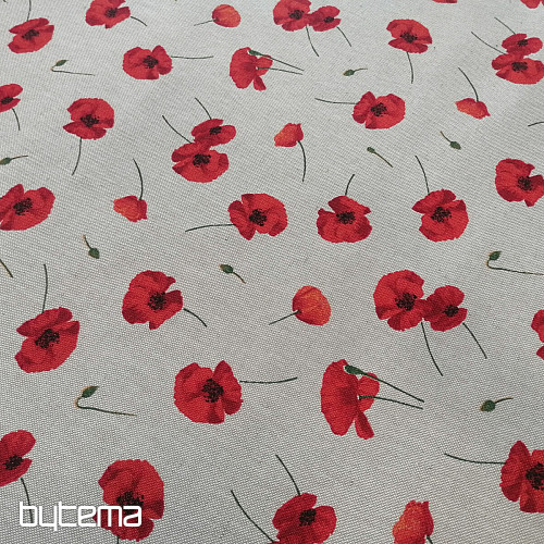 Tissu déco coquelicot POPPY