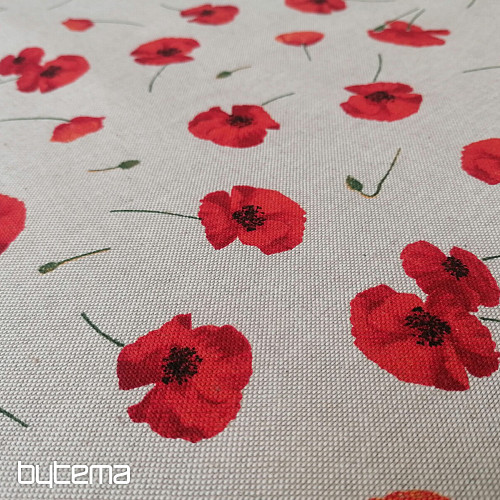 Tissu déco coquelicot POPPY