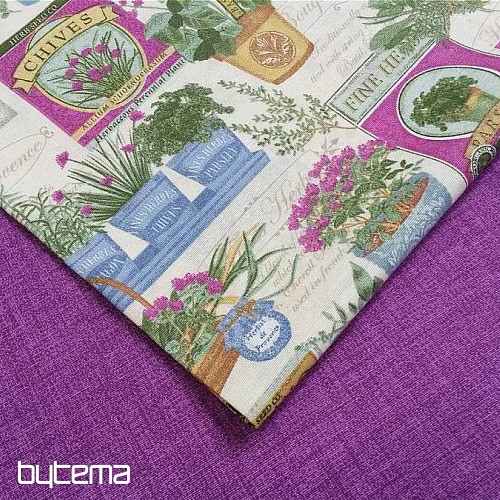 Tissus déco BOTANIK violet