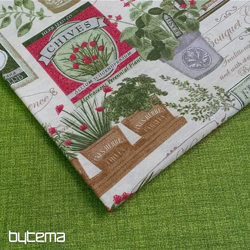Tissu décoratif BOTANIK terre cuite