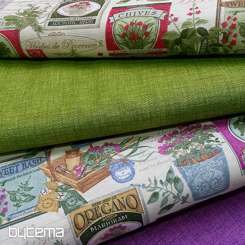Tissu décoratif BOTANIK terre cuite