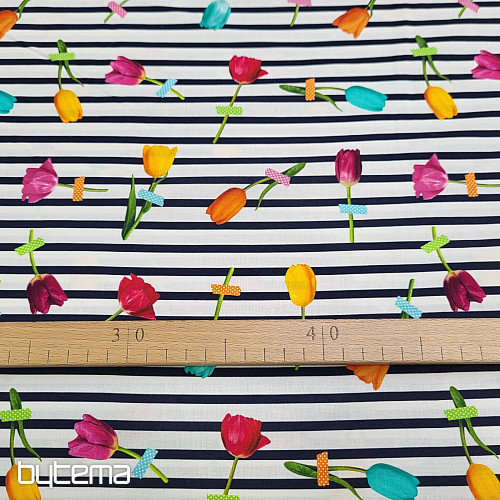 Tissu coton TULIPE