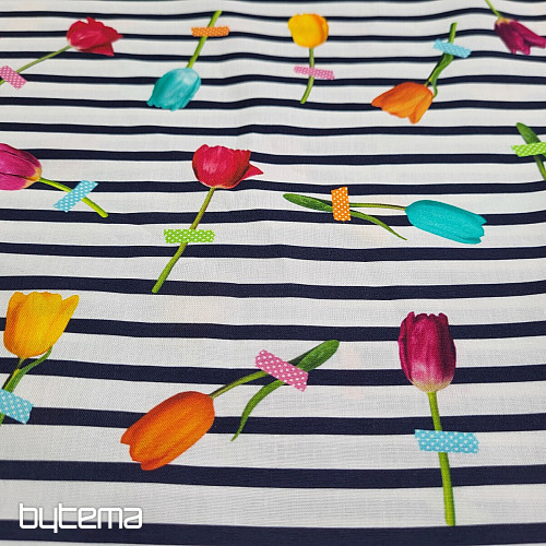 Tissu coton TULIPE