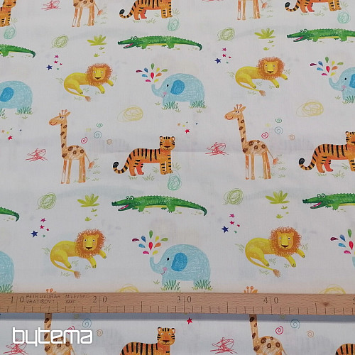 Tissu coton JUNGLE DOODLE