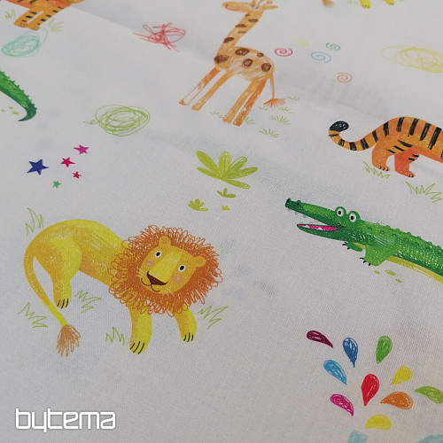 Tissu coton JUNGLE DOODLE