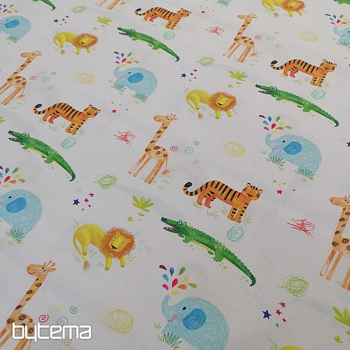 Tissu coton JUNGLE DOODLE