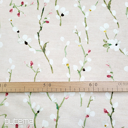 Tissu déco Brindilles NOA rose