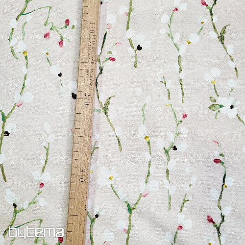 Tissu déco Brindilles NOA rose