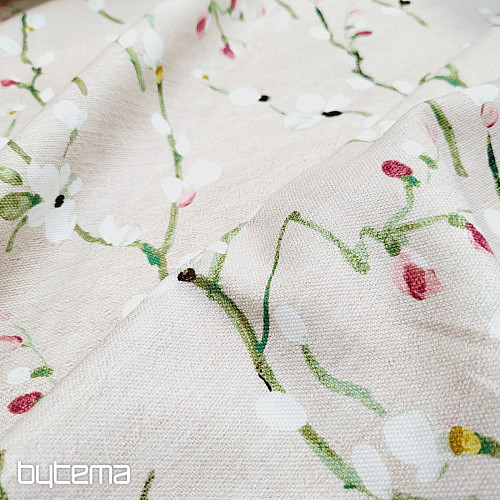 Tissu déco Brindilles NOA rose