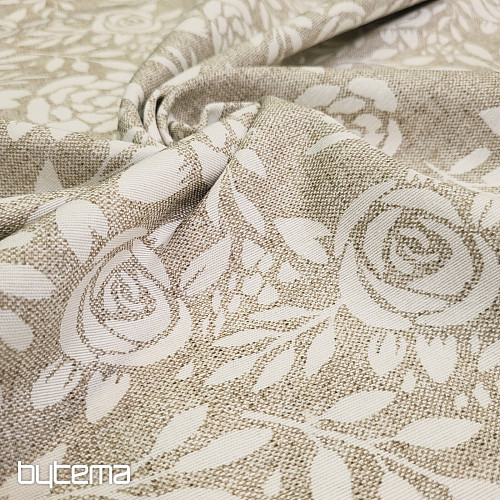 Tissu déco ROSE crème